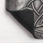 Triquetra Trinity Knot Silvery Pewter Faux Metal Muismat (Hoek)