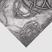Triquetra Trinity Knot Silvery Pewter Faux Metal Tissuepapier (Detail)