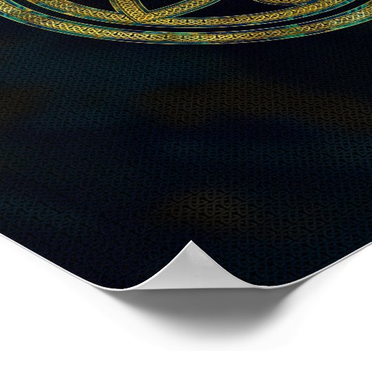 Triquetra Triple Moon Celtic Ornament Poster (Hoek)