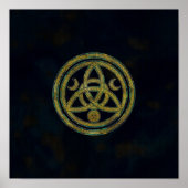 Triquetra Triple Moon Celtic Ornament Poster (Voorkant)