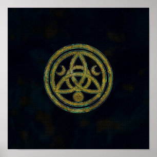 Triquetra Triple Moon Celtic Ornament Poster