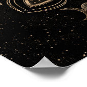 Triquetra Triple Moon Ornament met Pentagram Poster (Hoek)