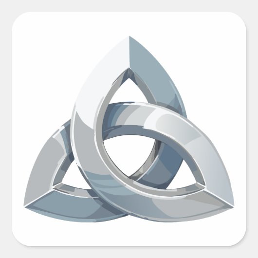 Triquetra Vierkante Sticker (Voorkant)