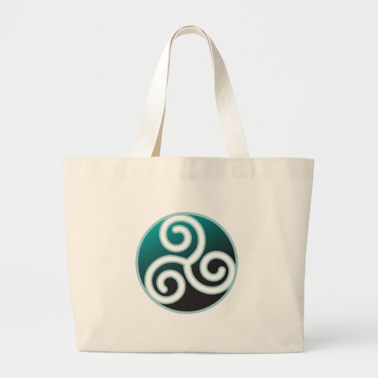 Tris Celtic Spiral Grote Tote Bag (Voorkant)