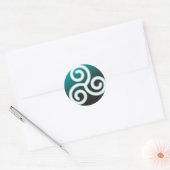 Tris Celtic Spiral Ronde Sticker (Envelop)