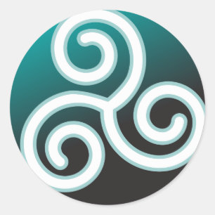 Tris Celtic Spiral Ronde Sticker