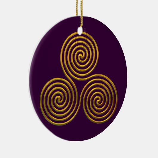 Tris-gold Keramisch Ornament (Rechts)