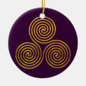 Tris-gold Keramisch Ornament (Voorkant)