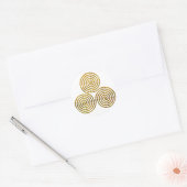 Tris-gold Ronde Sticker (Envelop)