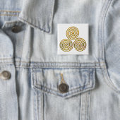 Tris-gold Vierkante Button 5,1 Cm (In situ)