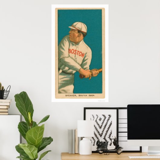 Tris Speaker Baseball 1911 Poster (Thuiskantoor)