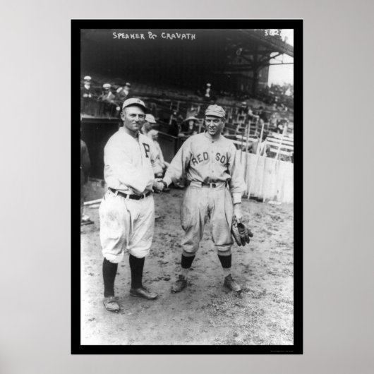 Tris Speaker Red Sox Baseball 1915 Poster (Voorkant)