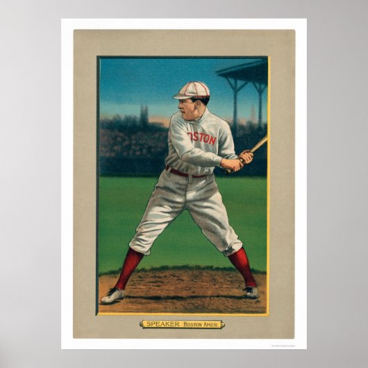 Tris Speaker Red Sox Great Baseball 1911 Poster (Voorkant)