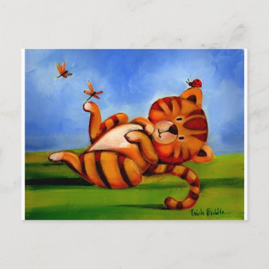 Trish Biddle Childrens Kat 2 van 3 Briefkaart (Voorkant)
