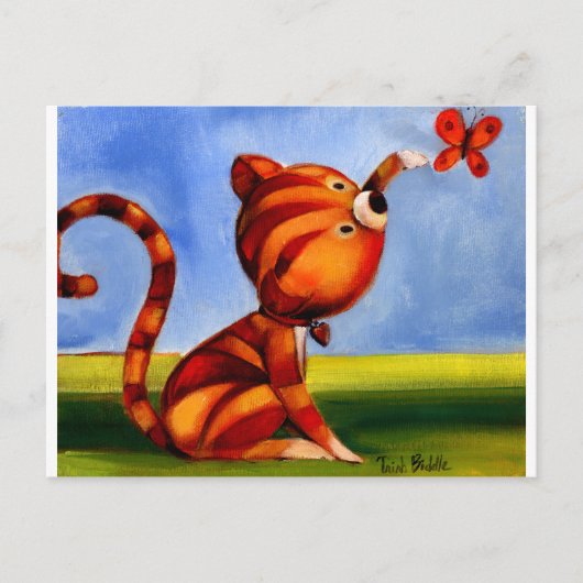 Trish Biddle Childrens Kat 3 van 3 Briefkaart (Voorkant)