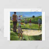 Trish Biddle - Dames Golf Briefkaart (Voorkant / Achterkant)