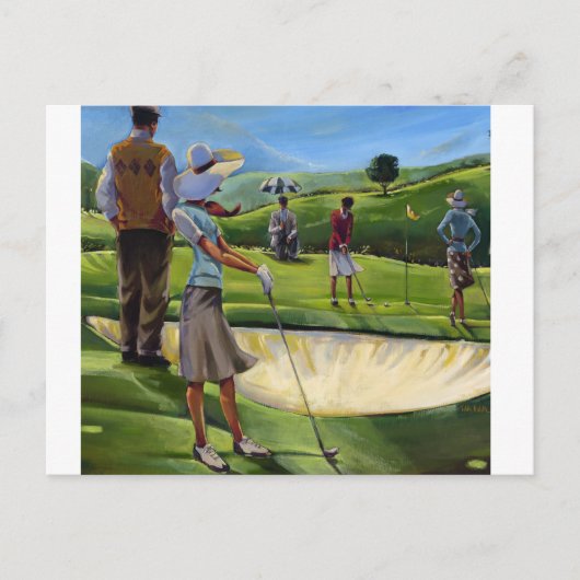 Trish Biddle - Dames Golf Briefkaart (Voorkant)