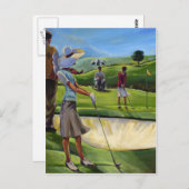 Trish Biddle - Dames Golf Briefkaart (Voorkant / Achterkant)