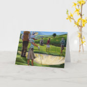 Trish Biddle - het Golf van Dames Kaart (Gele Bloem)