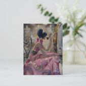 Trish Biddle Powder Pink Vanity Briefkaart (Staand voorkant)
