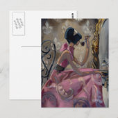 Trish Biddle Powder Pink Vanity Briefkaart (Voorkant / Achterkant)