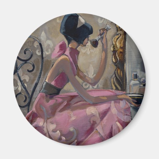 Trish Biddle Powder Pink Vanity Magneet (Voorkant)