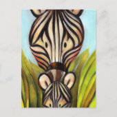 Trish Biddle Safari Zebra Briefkaart (Voorkant)