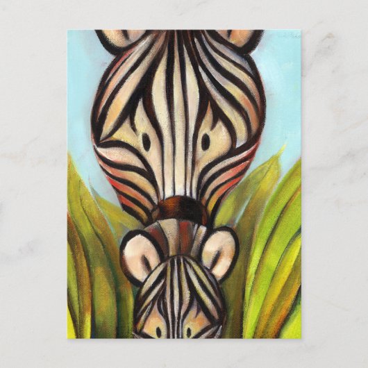 Trish Biddle Safari Zebra Briefkaart (Voorkant)
