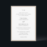 Trisha Aardse Neutrale Moderne Huwelijk Kaart<br><div class="desc">Moderne huwelijksuitnodigingen met een schoon ontwerp met serif- en scriptlettertypen.</div>