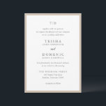 Trisha Aardse Neutrale Moderne Huwelijk Kaart<br><div class="desc">Moderne huwelijksuitnodigingen met een schoon ontwerp met serif- en scriptlettertypen.</div>