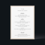 Trisha Aardse Neutrale Moderne Huwelijk Menu<br><div class="desc">Moderne huwelijksmenu's met een schoon ontwerp met serif- en scriptlettertypen.</div>