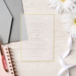 Trisha Butter Geel Moderne bruiloft Vellum Uitnodigingen<br><div class="desc">Moderne huwelijksuitnodigingen met een schoon ontwerp met serif- en scriptlettertypen.</div>