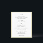 Trisha Butter Yellow Budget Huwelijksuitnodiging<br><div class="desc">Moderne huwelijksuitnodigingen met een schoon ontwerp met serif- en scriptlettertypen.</div>