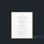 Trisha Butter Yellow Budget Huwelijksuitnodiging<br><div class="desc">Moderne huwelijksuitnodigingen met een schoon ontwerp met serif- en scriptlettertypen.</div>
