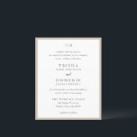 Trisha Earth Neutral Budget Huwelijksuitnodiging<br><div class="desc">Moderne huwelijksuitnodigingen met een schoon ontwerp met serif- en scriptlettertypen.</div>