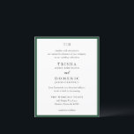 Trisha Emerald Green Budget Huwelijksuitnodiging<br><div class="desc">Moderne huwelijksuitnodigingen met een schoon ontwerp met serif- en scriptlettertypen.</div>