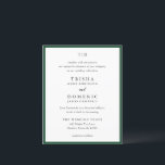 Trisha Emerald Green Budget Huwelijksuitnodiging<br><div class="desc">Moderne huwelijksuitnodigingen met een schoon ontwerp met serif- en scriptlettertypen.</div>