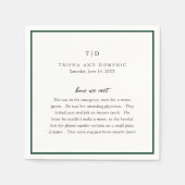 Trisha Emerald Green Modern Huwelijk Servet (Voorkant)