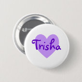 Trisha in Paars Ronde Button 5,7 Cm (Voorkant /achterkant)