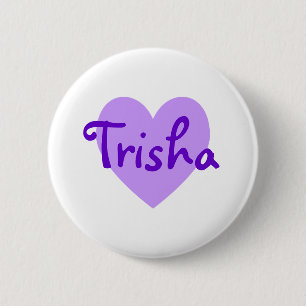 Trisha in Paars Ronde Button 5,7 Cm