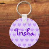 Trisha in Paars Sleutelhanger (Voorkant)