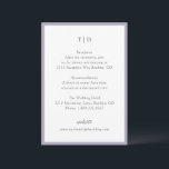 Trisha Lila bruiloft Informatiekaartje<br><div class="desc">Moderne trouwkaarten met een schoon ontwerp met serif- en scriptlettertypen.</div>