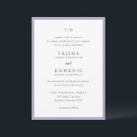 Trisha Lila bruiloft Kaart<br><div class="desc">Moderne huwelijksuitnodigingen met een schoon ontwerp met serif- en scriptlettertypen.</div>