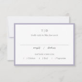 Trisha Lila bruiloft RSVP Kaartje (Voorkant)