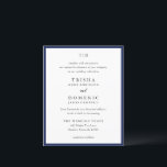 Trisha Navy Blue Budget Huwelijksuitnodiging<br><div class="desc">Moderne huwelijksuitnodigingen met een schoon ontwerp met serif- en scriptlettertypen.</div>