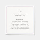 Trisha Paarse bruiloft Servet (Voorkant)