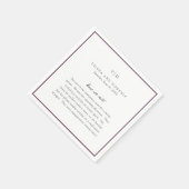 Trisha Paarse bruiloft Servet (Hoek)