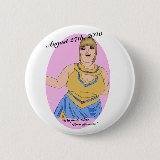 Trisha Paytas Koning Toetanchamon Ronde Button 5,7 Cm (Voorkant)