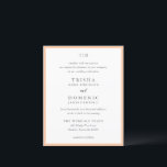 Trisha Peach Budget Huwelijksuitnodiging<br><div class="desc">Moderne huwelijksuitnodigingen met een schoon ontwerp met serif- en scriptlettertypen.</div>