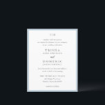 Trisha Powder Blue Budget Huwelijksuitnodiging<br><div class="desc">Moderne huwelijksuitnodigingen met een schoon ontwerp met serif- en scriptlettertypen.</div>